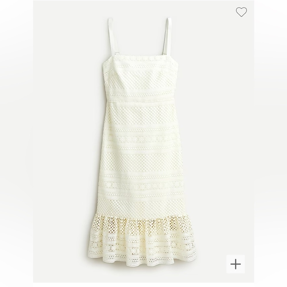**NWT** JCrew Geometric lace midi dress